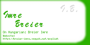 imre breier business card